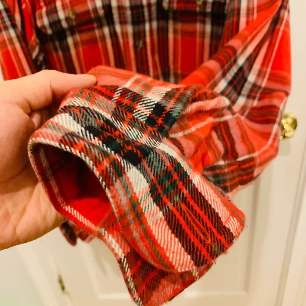 Vintage Woolrich Flannel Men's Thick Work Shirt Size Large Heavy Chamois Work - Picture 10 of 10